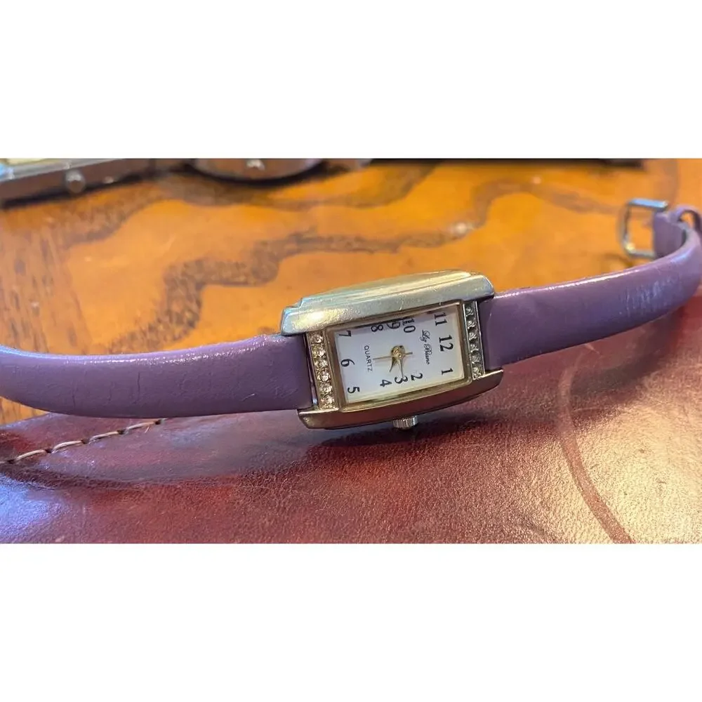 Women's 20mm Two Tone Liz Blanc Watch, Leather Band, Crystal Accents